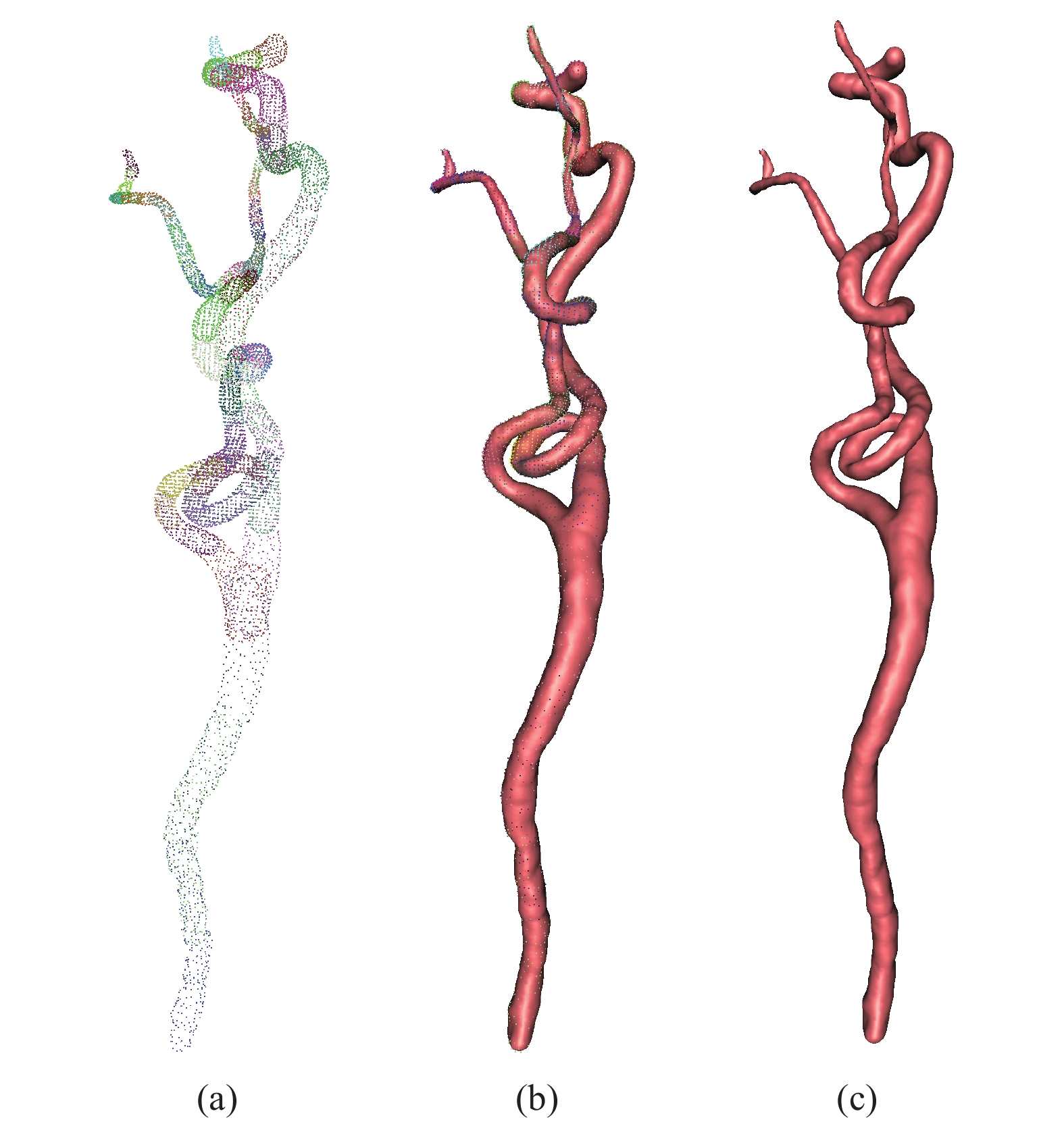 Skeleton Marching Based Parallel Vascular Geometry Reconstruction Using